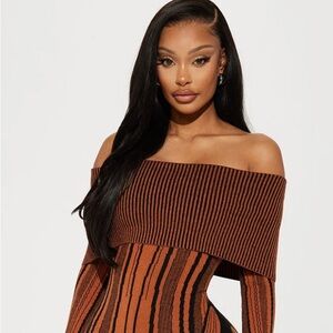 Fashion Nova Alyssa Knit Long Sleeve Dress